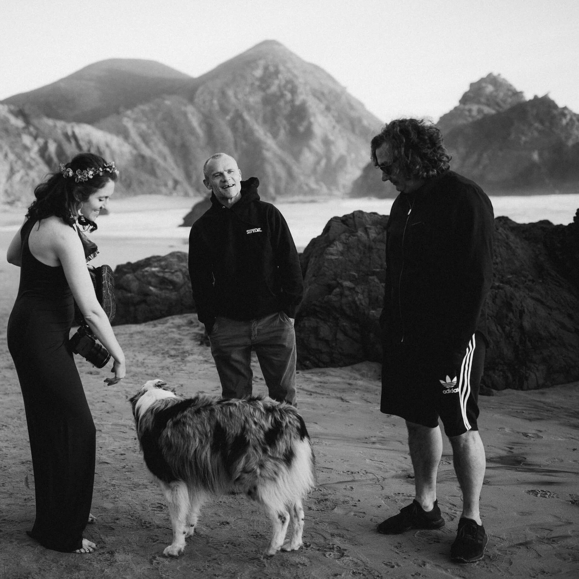 Des Moines Wedding Photographers Flea of the Red Hot Chili Peppers makes a surprise appearance at a wedding in Big Sur