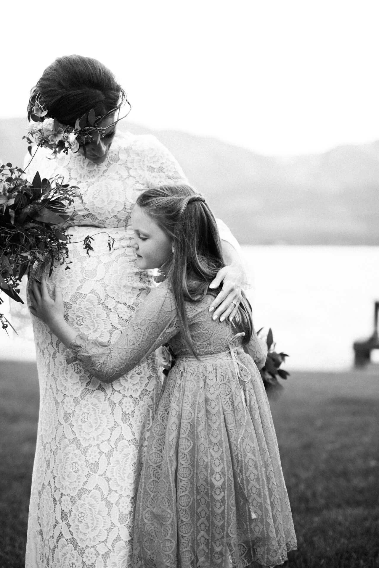 Des Moines Wedding Photographers Bride and her daughter